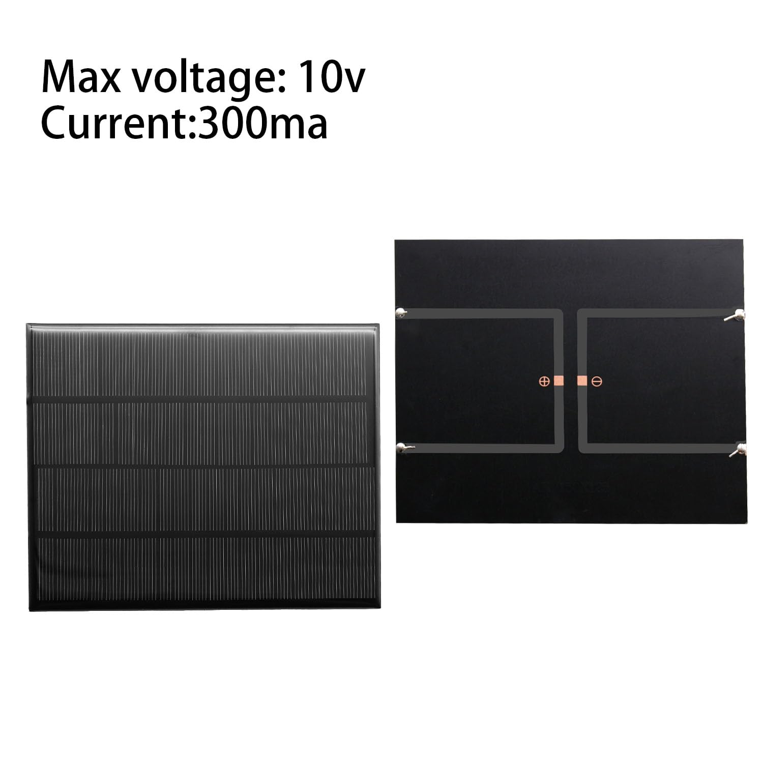 2Pcs Mini Solar Panels for Solar Power, 10V 300mA Mini Solar Panel Kit DIY Electric Toy Photovoltaic Cells Solar Epoxy Cell Charger 5.91"*4.92"(150mm*125mm)