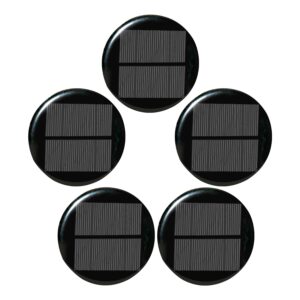5pcs mini solar panels for solar power, 4v 130ma mini solar panel kit diy electric toy photovoltaic cells solar epoxy cell charger diameter 2.87"(73mm)
