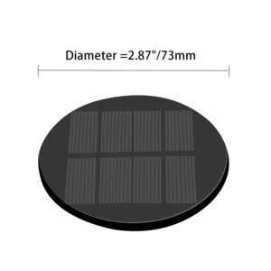 5Pcs Mini Solar Panels for Solar Power, 4V 130mA Mini Solar Panel Kit DIY Electric Toy Photovoltaic Cells Solar Epoxy Cell Charger Diameter 2.87"(73mm)