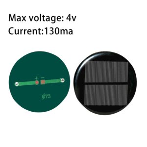 5Pcs Mini Solar Panels for Solar Power, 4V 130mA Mini Solar Panel Kit DIY Electric Toy Photovoltaic Cells Solar Epoxy Cell Charger Diameter 2.87"(73mm)