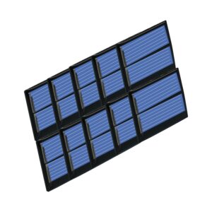 10pcs mini solar panels for solar power, 1v 80ma mini solar panel kit diy electric toy photovoltaic cells solar epoxy cell charger 1.18"*0.98" (30mm*25mm)