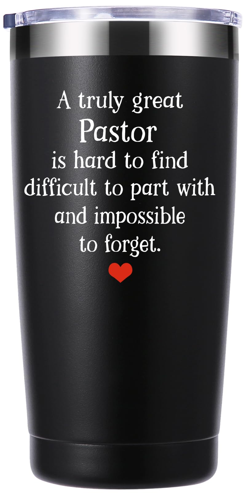 momocici Pastor Gifts.A Truly Great Pastor is Hard to Find 20 OZ Tumbler.Funny Birthday Christmas Appreciation Gifts Thank You Gifts for Pastor Men Women.(Black)