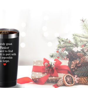 momocici Pastor Gifts.A Truly Great Pastor is Hard to Find 20 OZ Tumbler.Funny Birthday Christmas Appreciation Gifts Thank You Gifts for Pastor Men Women.(Black)