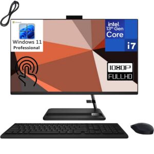 lenovo ideacentre aio 3 27" touchscreen fhd business all-in-one desktop computer, 13th gen intel 10-core i7-13620h, 64gb ddr4 ram, 1tb pcie ssd, wifi 6, bluetooth 5.1, keyboard & mouse, windows 11 pro