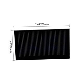 10Pcs Mini Solar Panels for Solar Power, 3V 90mA Mini Solar Panel Kit DIY Electric Toy Photovoltaic Cells Solar Epoxy Cell Charger 2.44"*1.42"(62mm*36mm)