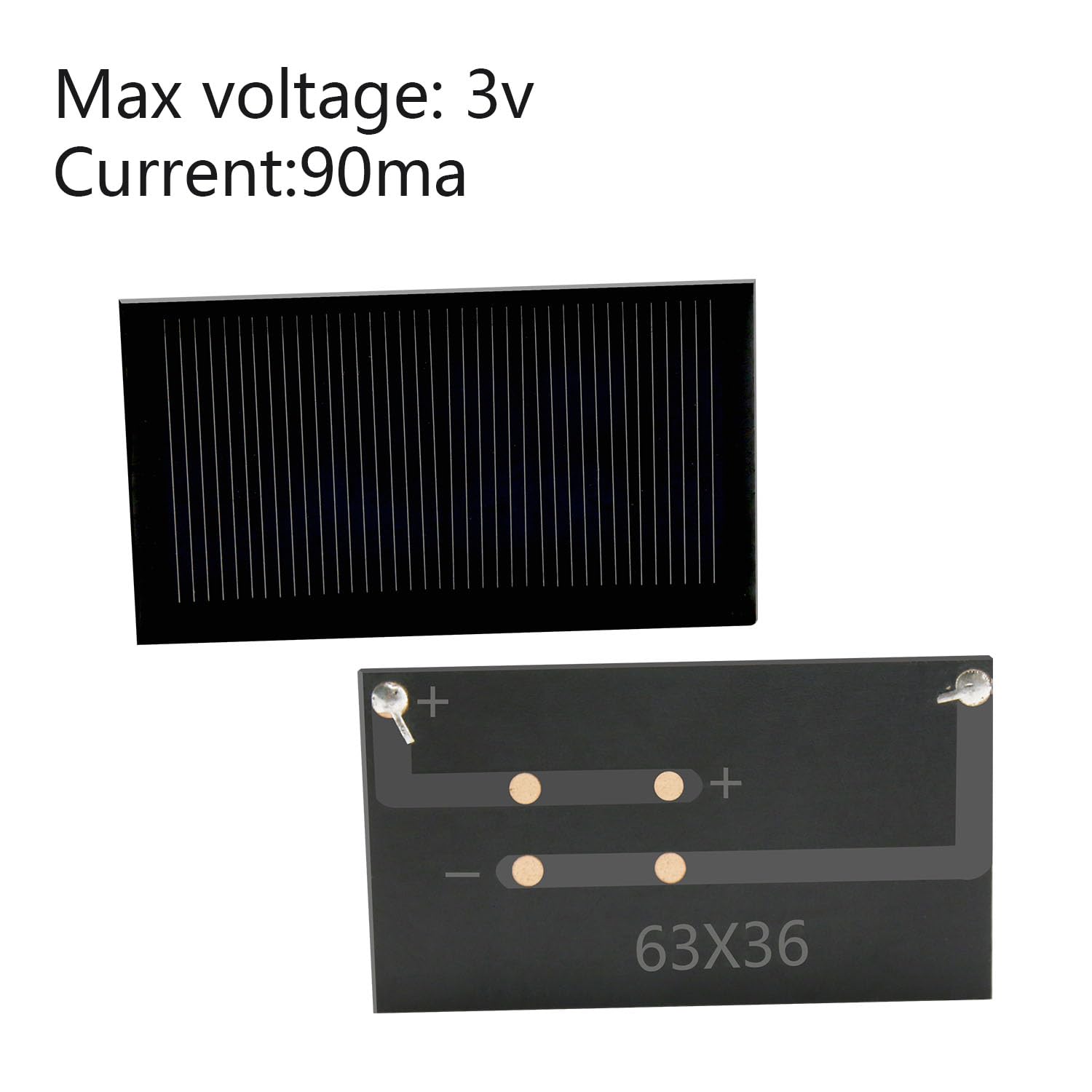 10Pcs Mini Solar Panels for Solar Power, 3V 90mA Mini Solar Panel Kit DIY Electric Toy Photovoltaic Cells Solar Epoxy Cell Charger 2.44"*1.42"(62mm*36mm)