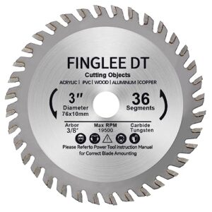 finglee dt wood saw blade tct circular cutting blade for woodworking ((1pcs 3inch （36t)))