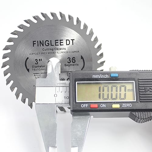 FINGLEE DT Wood Saw Blade TCT Circular Cutting Blade for Woodworking ((1PCS 3inch （36T)))