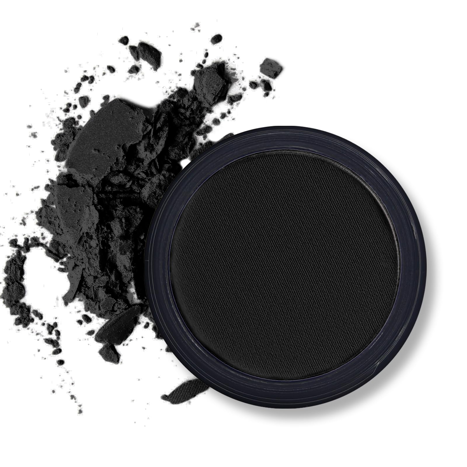 Erinde Black Matte Eyeshadow Palette, Single Black Smokey Pressed Powder Eye Shadow, Ultra-Blendable, Pigmented Color, Long Lasting, Halloween Goth Eye Makeup Palette, Cruelty-Free & Vegan