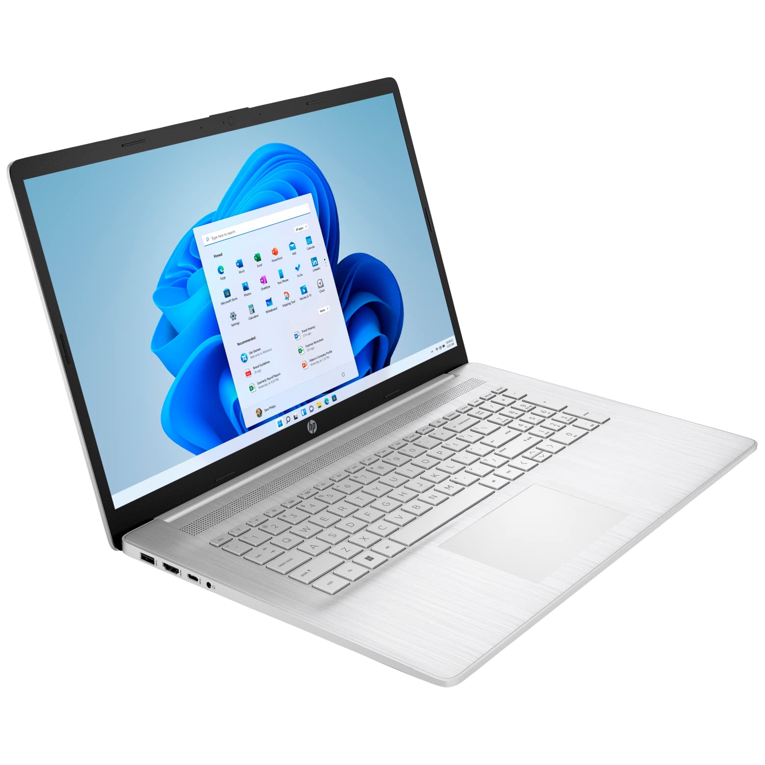 HP 2023 17 17.3" Touchscreen HD+ Business Laptop Computer, 12th Gen Intel 10-Core i7-1255U, 64GB DDR4 RAM, 4TB SSD, WiFi, Bluetooth 5.0, Backlit Keyboard, Silver, Windows 11 Pro, BROAGE Cable