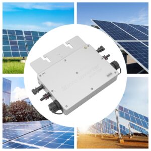 700W Solar Inverter Grid Tie MPPT Micro Inverter, DC22-50V to 120V Self Cooling Pure Sine Wave Solar Inverter w/AC Connection Cable