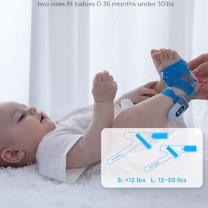 Babytone Baby Oxygen Monitor, Baby Sleep Monitor, Tracking Avg O2, Pulse Rate and Movement for Infant, Wearable Foot Monitor with Bluetooth and APP, for 0-36 Months Newborn's Sleep (New Sock Version)