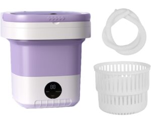 wesgen portable washing machine,foldable touch screen mini washing machine,small washing machine for underwear,baby clothes or small items,for apartments,camping,(7.5 liters),purple (we322)