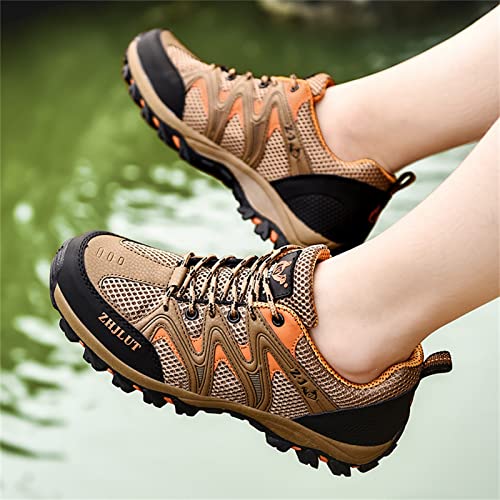 Fashion Spring and Summer Women Sports Shoes Thick Soles Non Slip Outdoor Hiking Shoes Slip on Sneaker Shoes for Women Brown