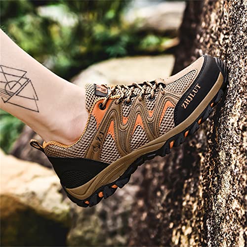 Fashion Spring and Summer Women Sports Shoes Thick Soles Non Slip Outdoor Hiking Shoes Slip on Sneaker Shoes for Women Brown