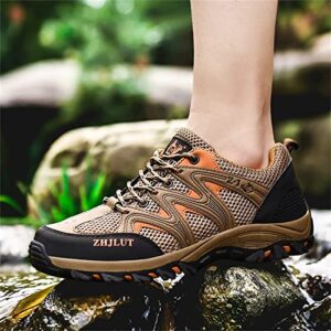 Fashion Spring and Summer Women Sports Shoes Thick Soles Non Slip Outdoor Hiking Shoes Slip on Sneaker Shoes for Women Brown