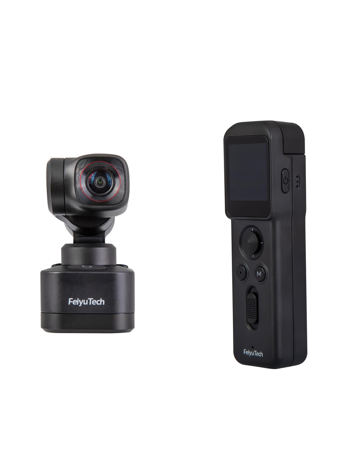 FeiyuTech Pocket 3 kit -Remote Handle&Camera 4K 60FPS Camera with Handheld 3-Axis Stabilizer, Pocket Action Camera, AI Tracking, Detachable Handle, Magnets for YouTube TikTok Video Vlog