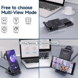 Wireless Charging Station for Samsung,MANKIW Foldable 3 in 1 Fast Charger Station for Galaxy S24 S23 S22 S20 Ultra Z Flip Fold 5/4/3Galaxy Watch 6/5/4/3Buds