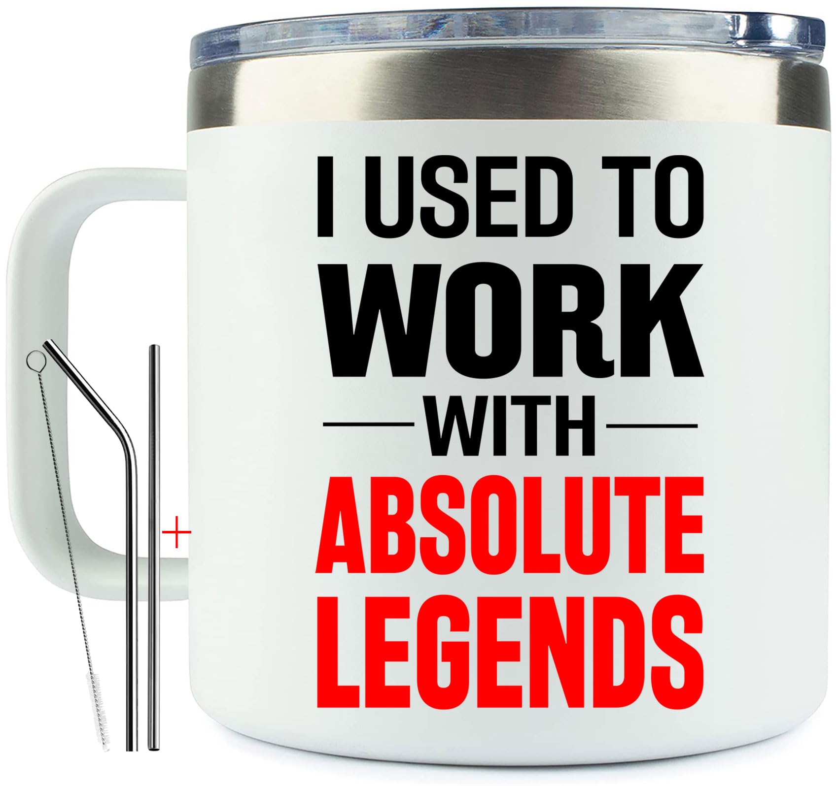 FITWICK I Used To Work With Absolute legends Mug 14oz, Farewell Gifts For Coworkers Men Boss Women