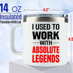 FITWICK I Used To Work With Absolute legends Mug 14oz, Farewell Gifts For Coworkers Men Boss Women