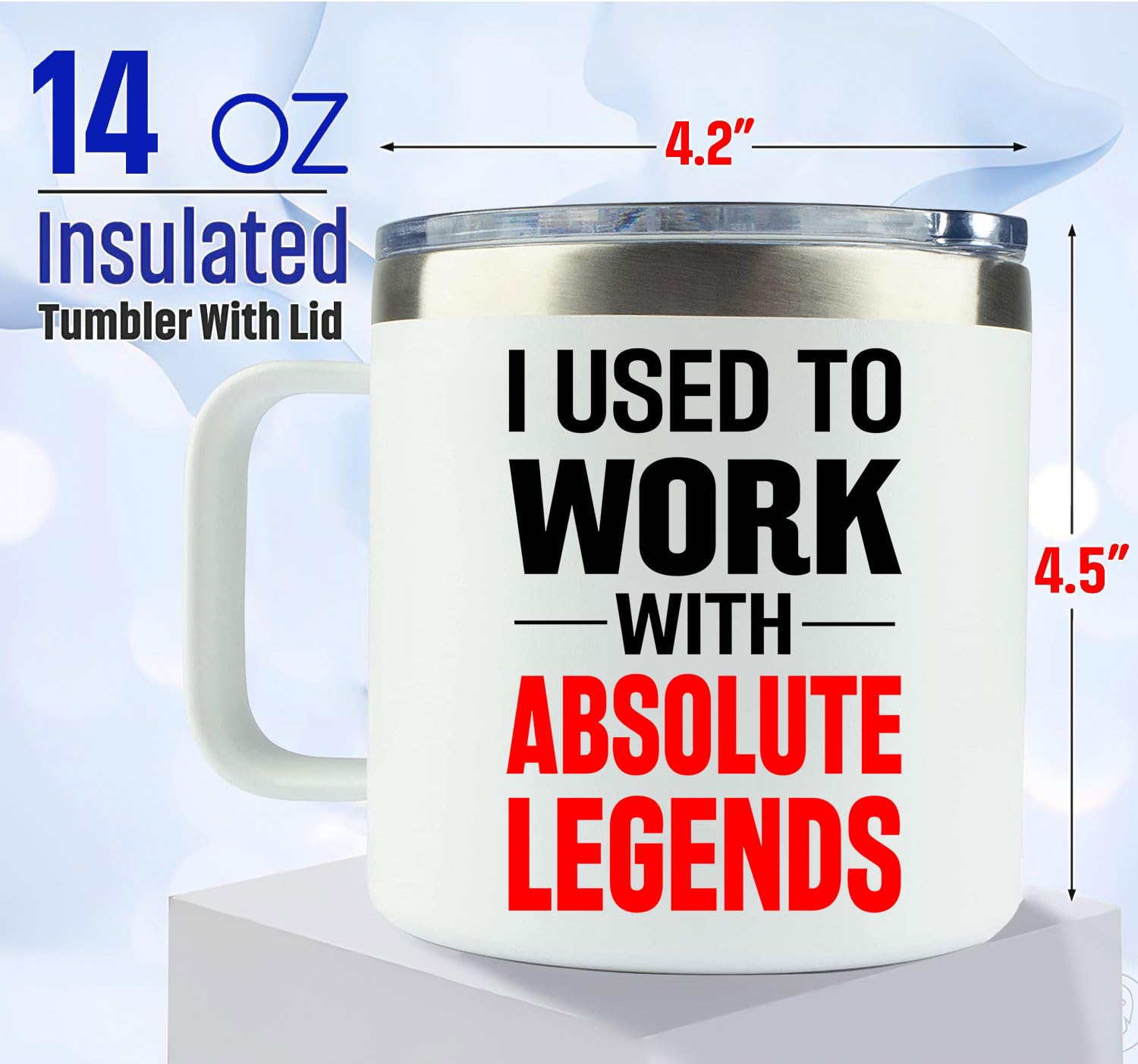 FITWICK I Used To Work With Absolute legends Mug 14oz, Farewell Gifts For Coworkers Men Boss Women