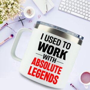 FITWICK I Used To Work With Absolute legends Mug 14oz, Farewell Gifts For Coworkers Men Boss Women