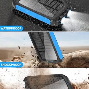 𝟮𝟬𝟮4 𝙐𝙥𝙜𝙧𝙖𝙙𝙚 Solar Power Bank -38800mAh Waterproof Portable Solar Phone Charger with LED Flashlight/Fast Charge USB C External Backup Battery Pack for All Cell Phones & Electronic Devices