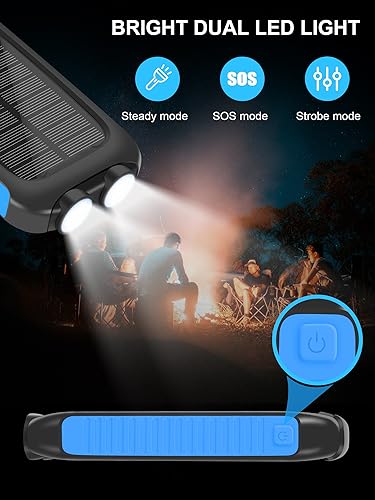 𝟮𝟬𝟮4 𝙐𝙥𝙜𝙧𝙖𝙙𝙚 Solar Power Bank -38800mAh Waterproof Portable Solar Phone Charger with LED Flashlight/Fast Charge USB C External Backup Battery Pack for All Cell Phones & Electronic Devices