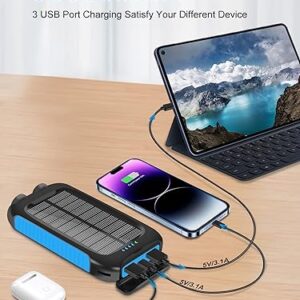 𝟮𝟬𝟮4 𝙐𝙥𝙜𝙧𝙖𝙙𝙚 Solar Power Bank -38800mAh Waterproof Portable Solar Phone Charger with LED Flashlight/Fast Charge USB C External Backup Battery Pack for All Cell Phones & Electronic Devices