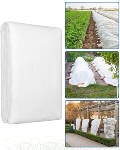 homoda plant covers freeze protection large, 60''w x 70''h shrub covers with zipper and drawstring, frost cloth for winter, outdoor plant blankets for cold weather