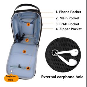 HOMHOLDON Waterproof Sling Bag for Men and Women,Chest Bag Shoulder Backpack Crossbody Backpack Hiking Daypack Motorcycle Bag(Carbon Fiber Black)