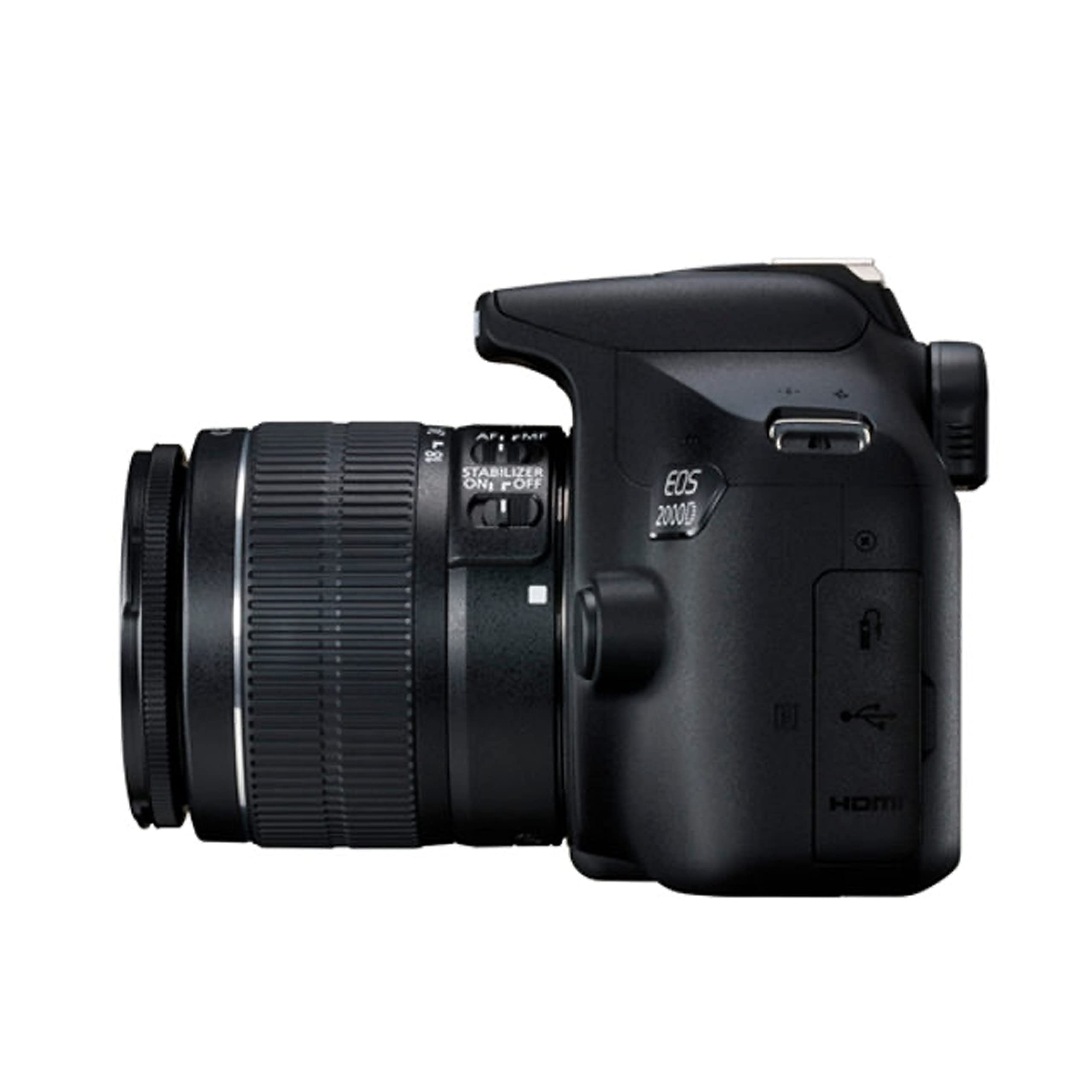 Canon EOS 2000D/T7 Vlogger Kit:EF-S 18-55mm,EF 75-300mm & 420-800mm Lenses,64GB Memory Card,Ring Light,Spider Tripod, Filter Kit,Gadget Bag,Remote Shutter,USB Card Reader (Renewed)