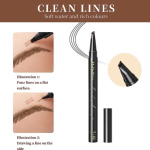 Eyebrow Pencil Eyebrow Microblading Pen - Eyebrow Makeup Micro 4 Point Brow Pen Lift & Snatch Makeup Pen Long-Lasting Waterproof Brow Pen 0.03 OZ/1ml - 03#Light Gray