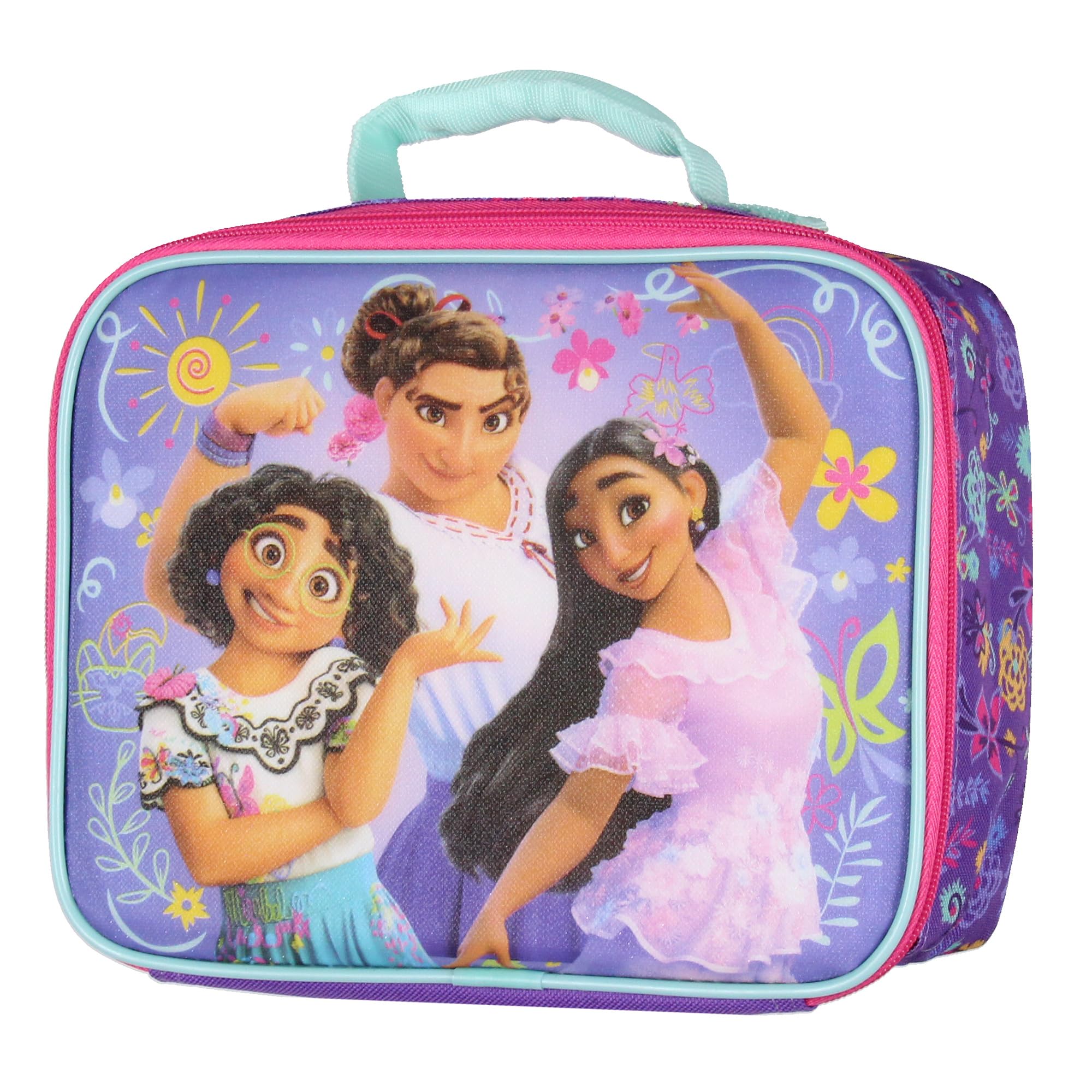 Disney Encanto Lunch Box Mirabel Isabela Luisa Diamond Dust Sparkly Insulated Lunch Bag Tote