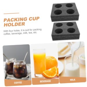 ULTECHNOVO 2 Pcs Cup Holder Tray Coffee Cup Display Holder Fridge Egg Holder Cup Holders for Drinks Drink Carrier for Takeout Packing Tray Cup Tray Disposable Pearl Cotton Bracket