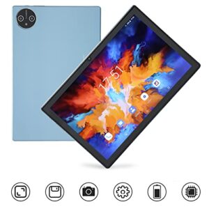 FECAMOS 2 in 1 Tablet PC, 10.1 Inch Tablet 5G WiFi 512GB Dual Camera RGB Mouse Expandable 4G LTE MT6755 Octa Core with Stylus Pen for Entertainment (Blue)