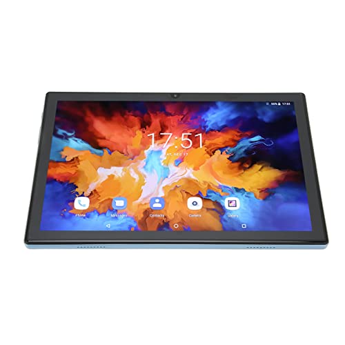 FECAMOS 2 in 1 Tablet PC, 10.1 Inch Tablet 5G WiFi 512GB Dual Camera RGB Mouse Expandable 4G LTE MT6755 Octa Core with Stylus Pen for Entertainment (Blue)