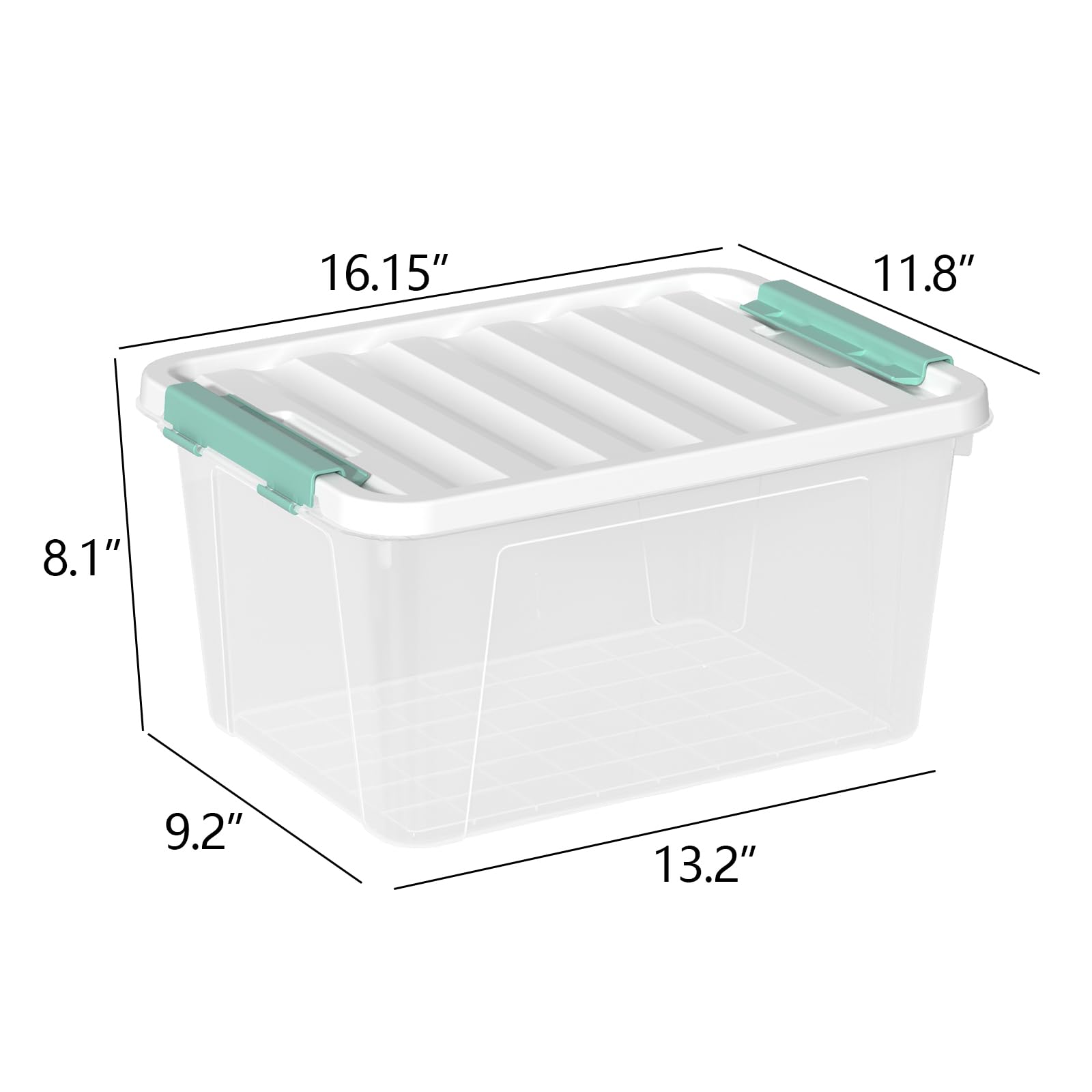 Buyitt 6-Pack Clear Plastic Storage Boxes, 20 Quart Plastic Storage Bins with Lids