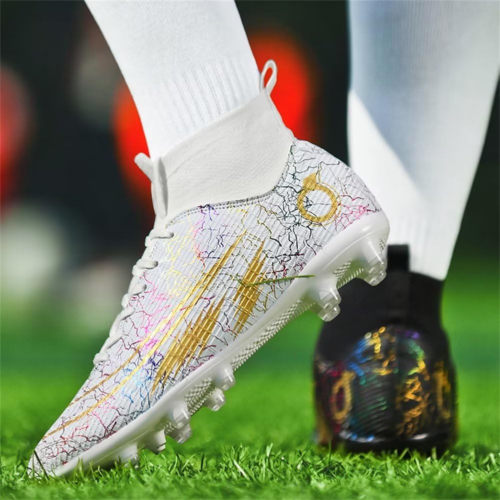 Mikrydco Women Soccer Cleats Mens Football Boots Professional High-Top Turf Shoes Big Boys Girls Sneakers Outdoor Indoor Competition Training