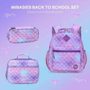 mibasies Toddler Backpack for Girls 2-4, Kindergarten Backpack for Girls, Mermaid Backpack for Preschool Daycare, Mini, Mermaid Tail