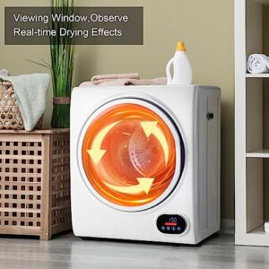 Winado Portable Clothes Dryer, 1.5 Cu.ft. Mini Laundry Dryer, 5.5LBS Compact Electric Dryer w/LED Display, Stainless Steel Tub, Wall Mounting Kits, for Apartments Dorms RVs, 120V 850W