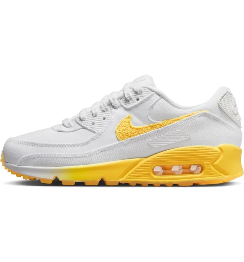 Nike Air Max 90 SE Women's Shoes, White/Citron Pulse-Alabaster, Size 7.5