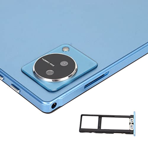 FECAMOS Office Tablet, 8GB RAM 128GB ROM US Plug 100‑240V Dual Camera 10.1 Inch IPS Tablet PC COTA Core CPU for School (Blue)