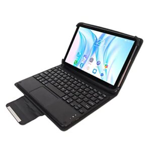 10.1 Inch Tablet, 100-240V FHD Tablet Dual Camera with Keyboard for Watching (US Plug)