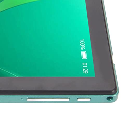 FECAMOS Tablet PC, 10. 1 Inch Tablet 4G Calling 100-240V 8GB RAM 256GB ROM Green for Study (US Plug)