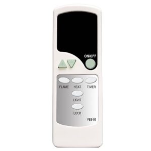 GENGQIANSI Replacement for Febo Flame Electric Fireplace Heater Remote Control ZHS-36-A 15IN-36-095 F15-C-029-088