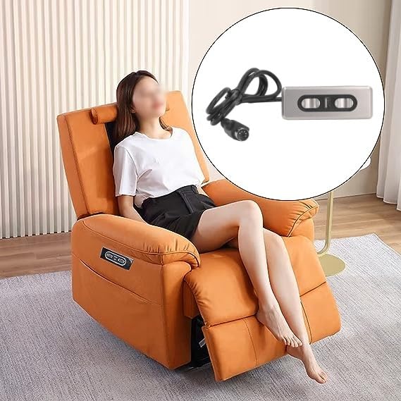 AYNEFY Electric Sofa Controller, Dual Motor Electric Sofa Controller Recliner Lift Controller with USB Charging Port Button Pin Lift Chair or Power Recliner Hand Control