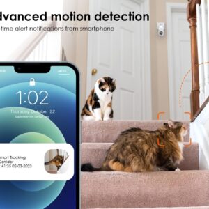P Panoraxy AI 2K 3MP WiFi Security Indoor Camera, Wireless Plug in Camera, 24/7 Human&Sound Detection, 2.4G PTZ Pet Camera, Dual-Way Talk, Color Night Vision, Compatible with Alexa & Google Home