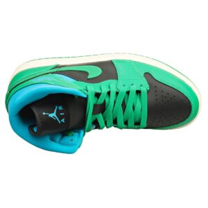 Jordan Women's 1 Mid Black/Lucky Green-Aquatone (BQ6472 033) - 11.5