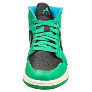 Jordan Women's 1 Mid Black/Lucky Green-Aquatone (BQ6472 033) - 11.5